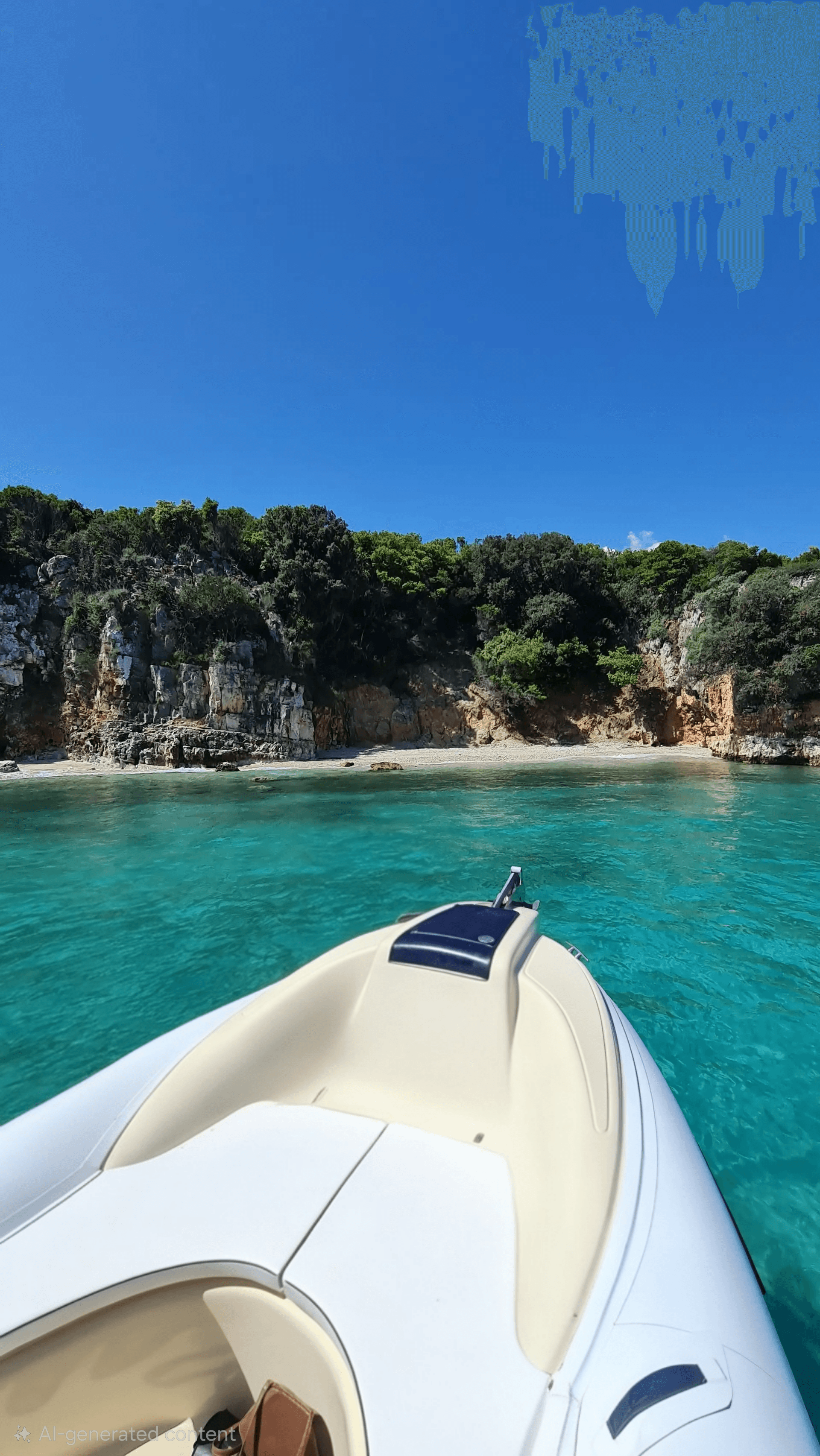 Snorkeling in the crystal clear waters of Pigeon Cave, Albania